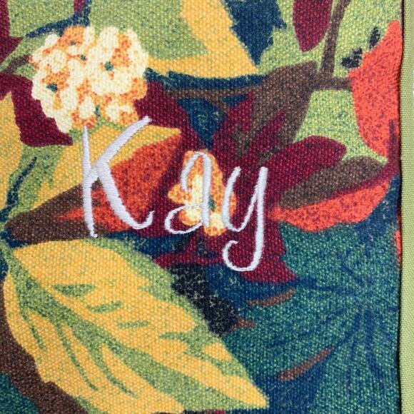 Vintage L.L. Bean Fall Foliage Boat and Tote Printed Canvas Tote Bag Made in USA - Picture 4 of 10